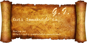 Guti Immakuláta névjegykártya